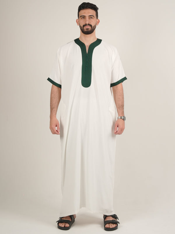 White & Green Gandoura